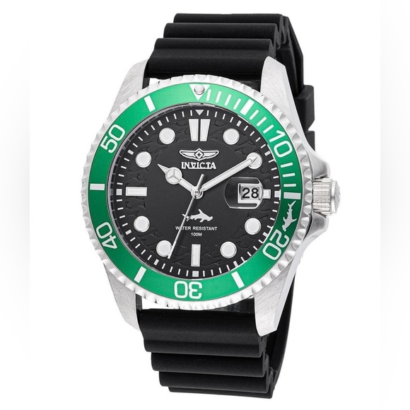 Invicta Other - Invicta Pro Diver Shark Men’s Watch; 43mm; Black Dial, Green Bezel